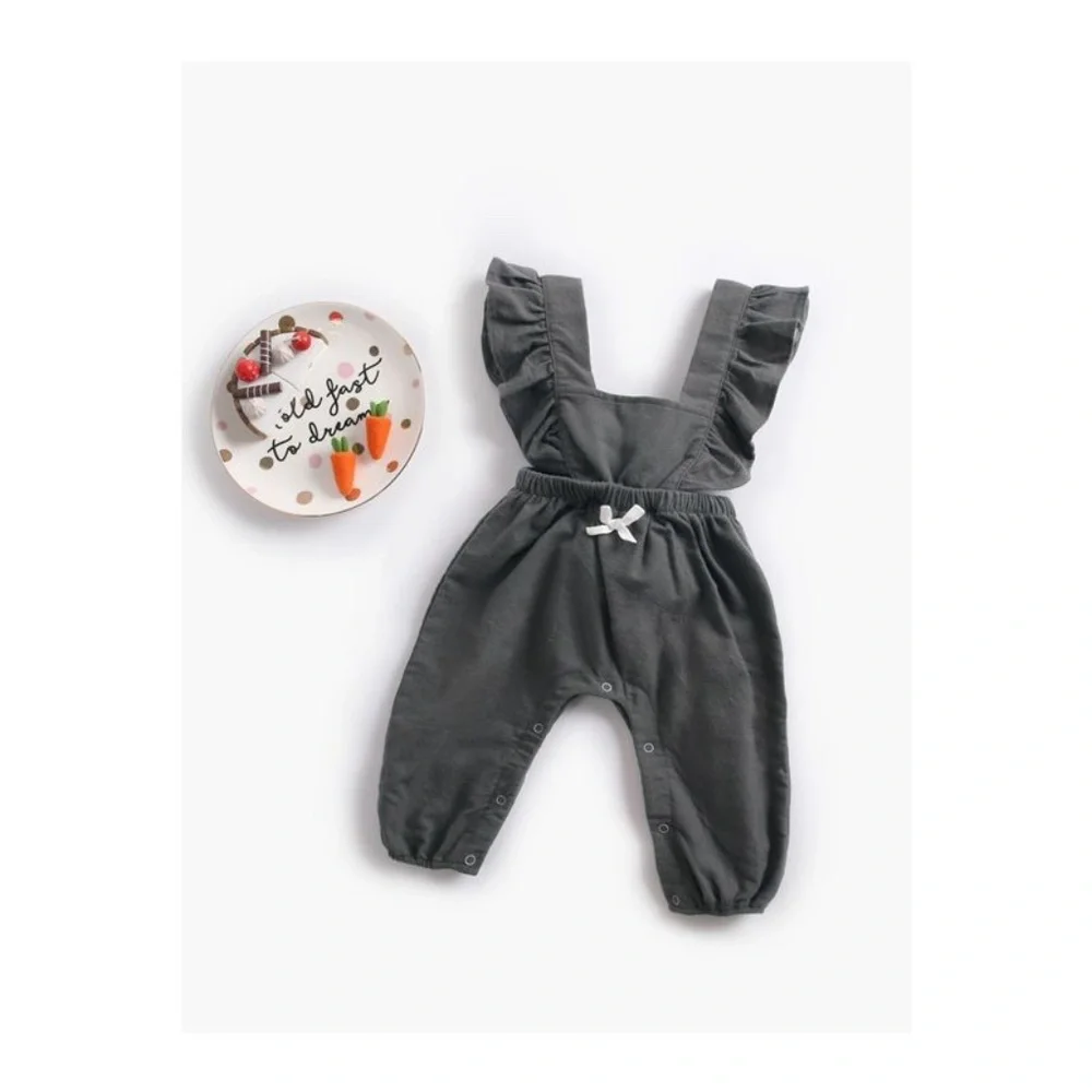 Gray Ruffle Romper - Picture 5 of 5
